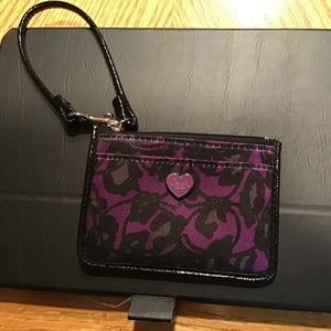 Coach Purple & Black Wristlet
